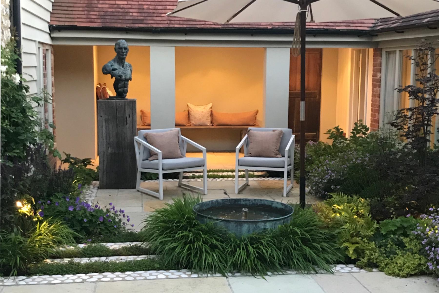 Internal Courtyard with Lighting